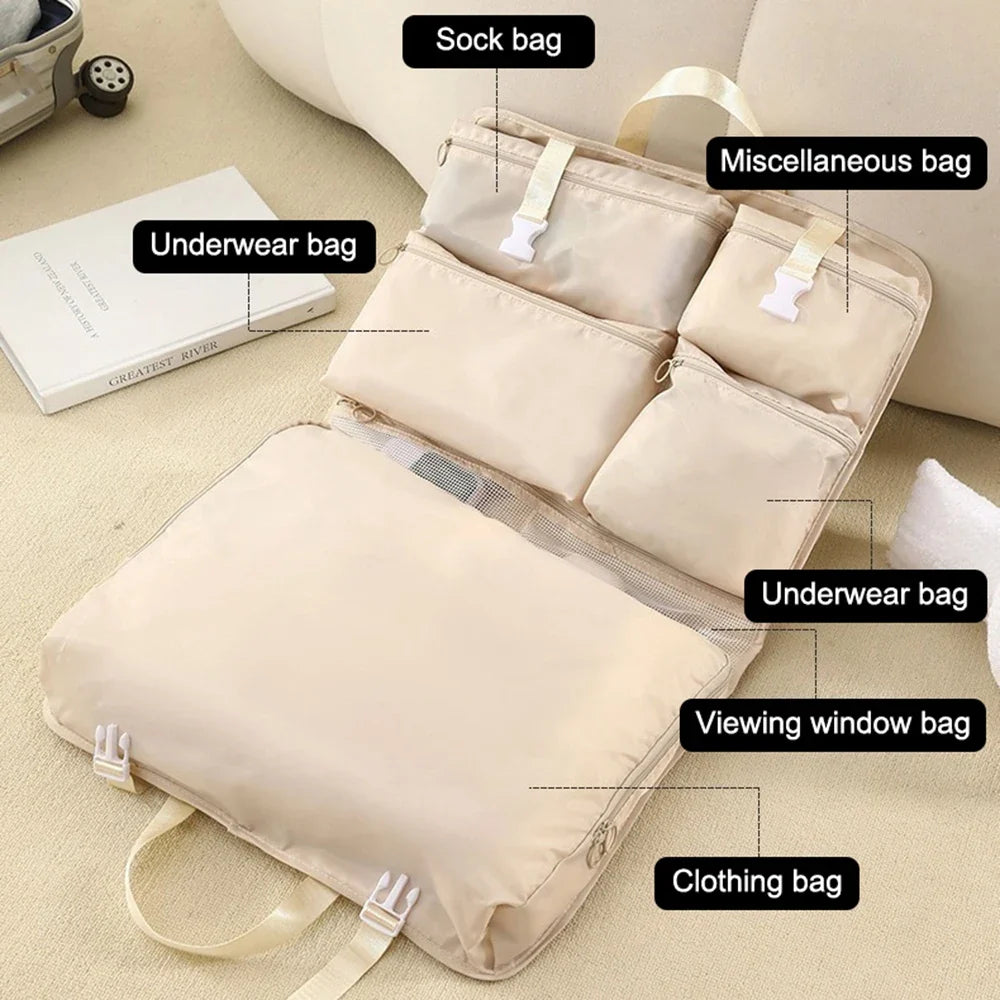 7-in-1 Travel Luggage Organizer Packing Cubes & Storage Bags