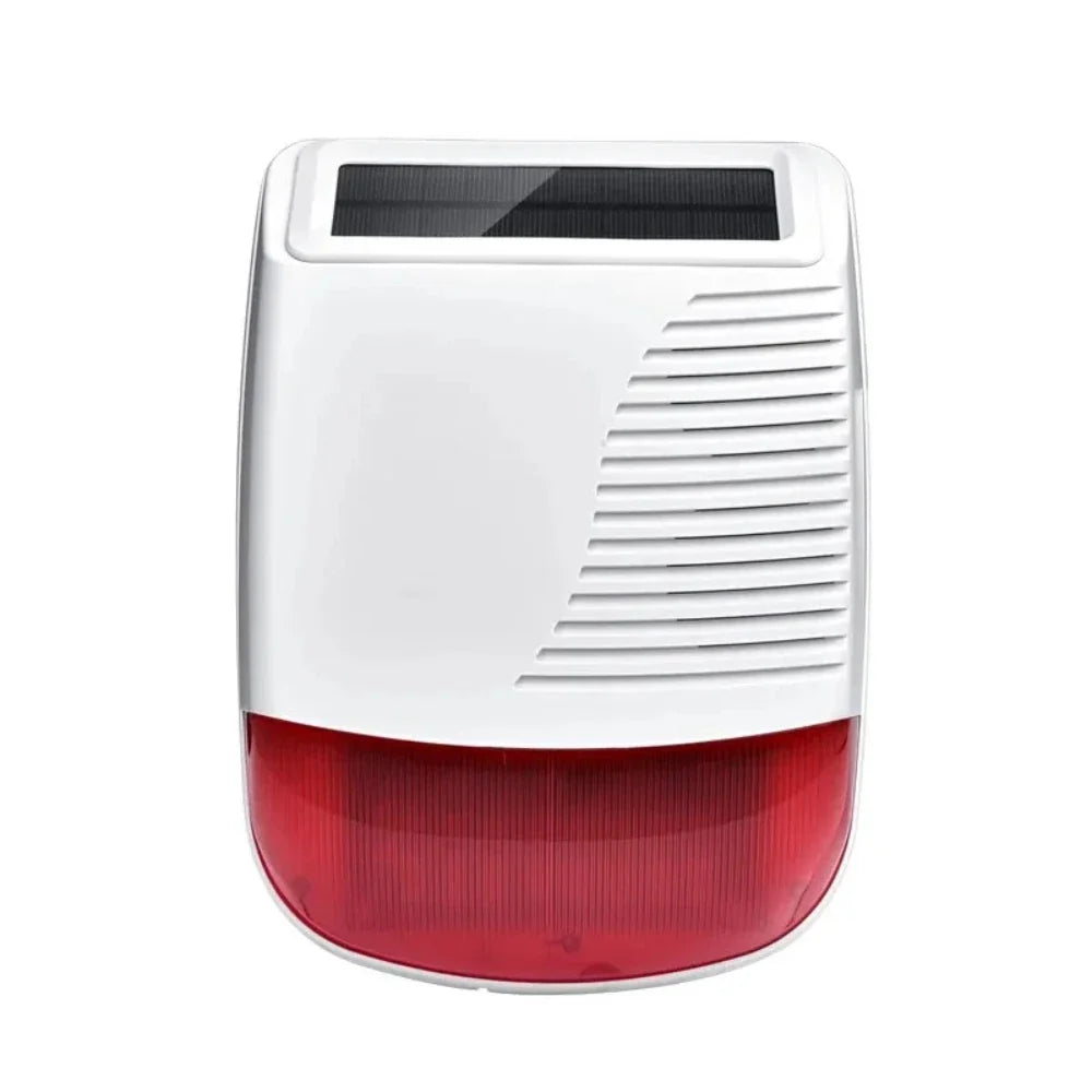 433MHz Solar-powered Wireless Siren Alarm 120dB Outdoor Security Horn