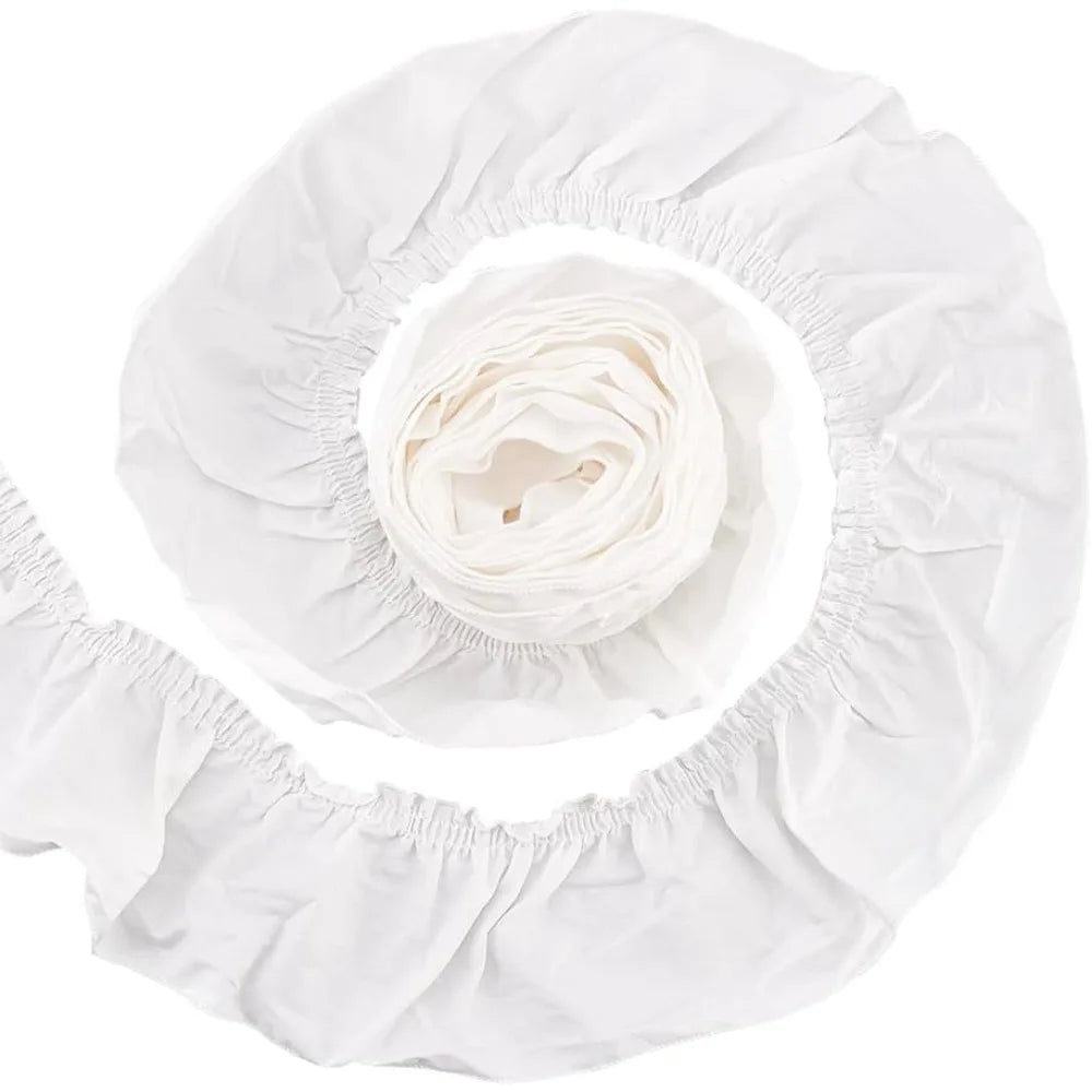 4 Yards Pleated Ruffle Ribbon Trim 85mm Off-White Wave Edge