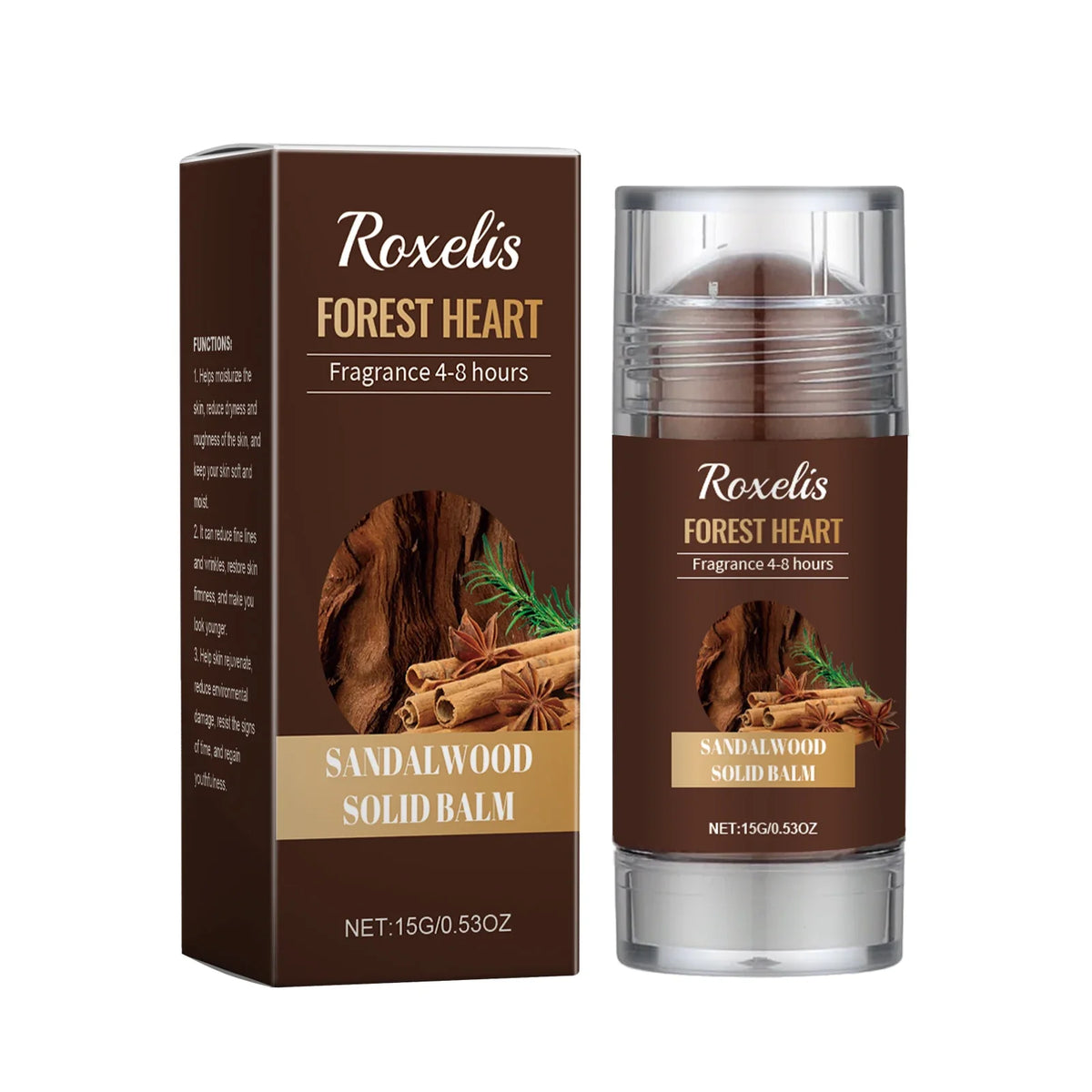 Roxelis Sandalwood Solid Perfume Balm for Men – 15g