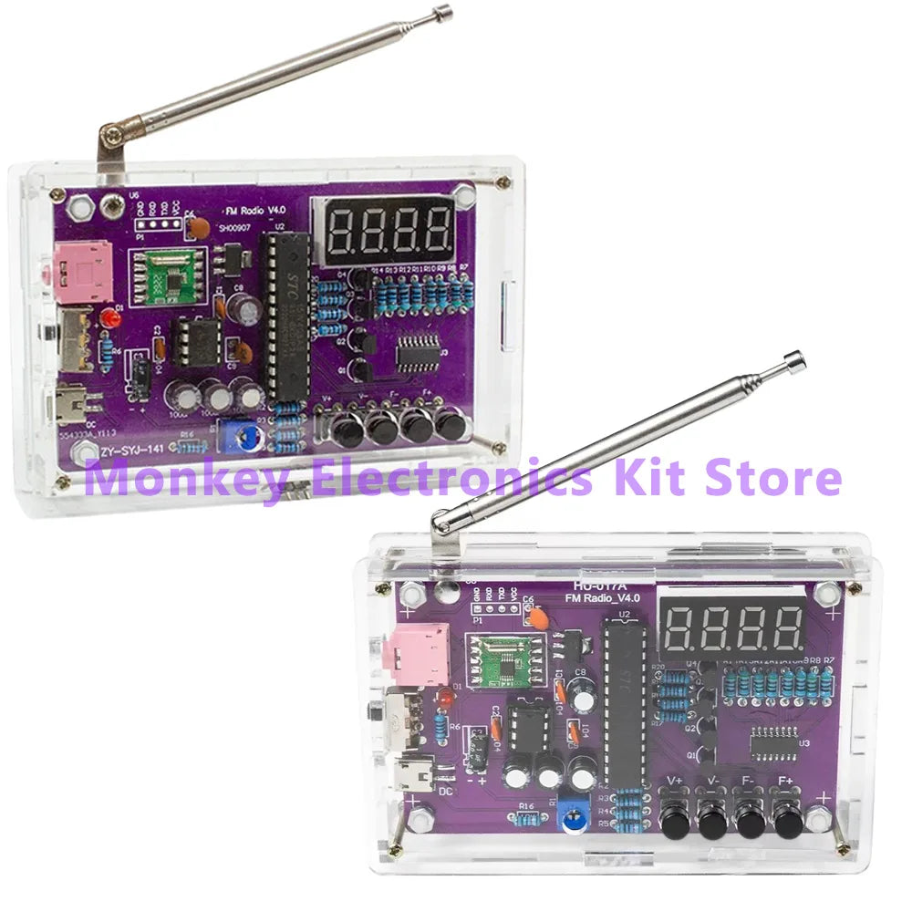 HU-017A FM Radio DIY Kit 87–108MHz LED Display | Electronics Kit