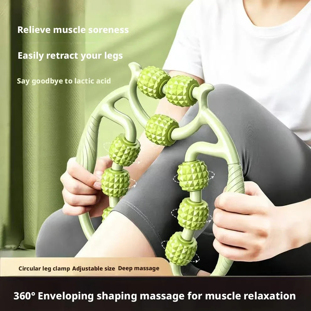 Adjustable 9-Roller Leg Massager – 360° Wrap-Around Roller