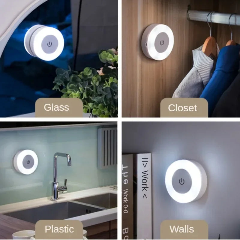 Mini LED Night Light | Rechargeable Wireless Wall Mood Lamp