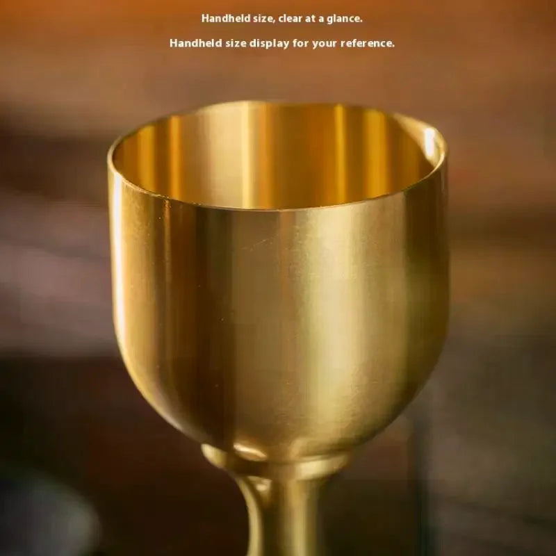 Brass Wine Glass Goblet Tabletop Mini Shot Copper Crafts Red White
