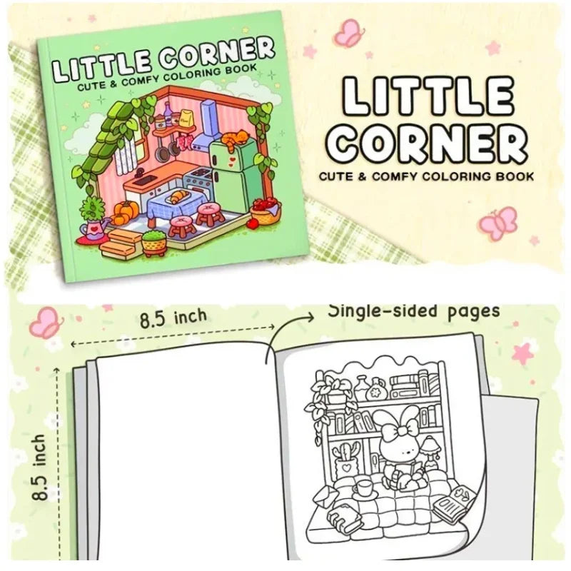 40 Pages Cute European America Coloring Book Kids Drawing Christmas