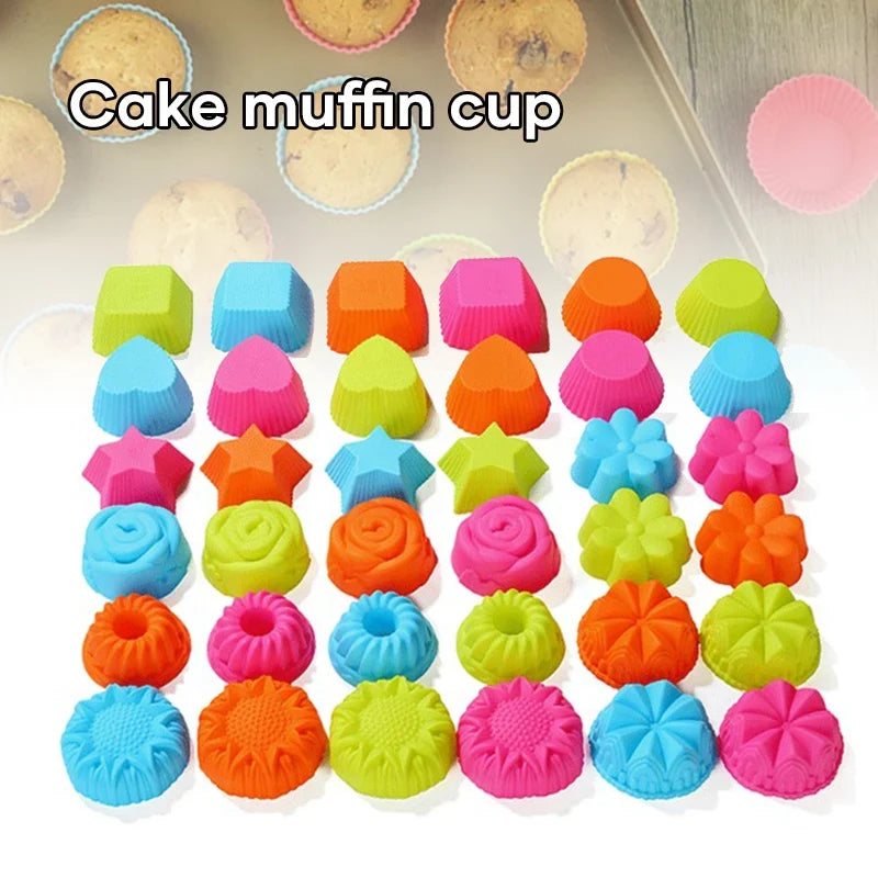 Silicone Cake Cup Molds – Nonstick BPA-Free Muffin Baking Set