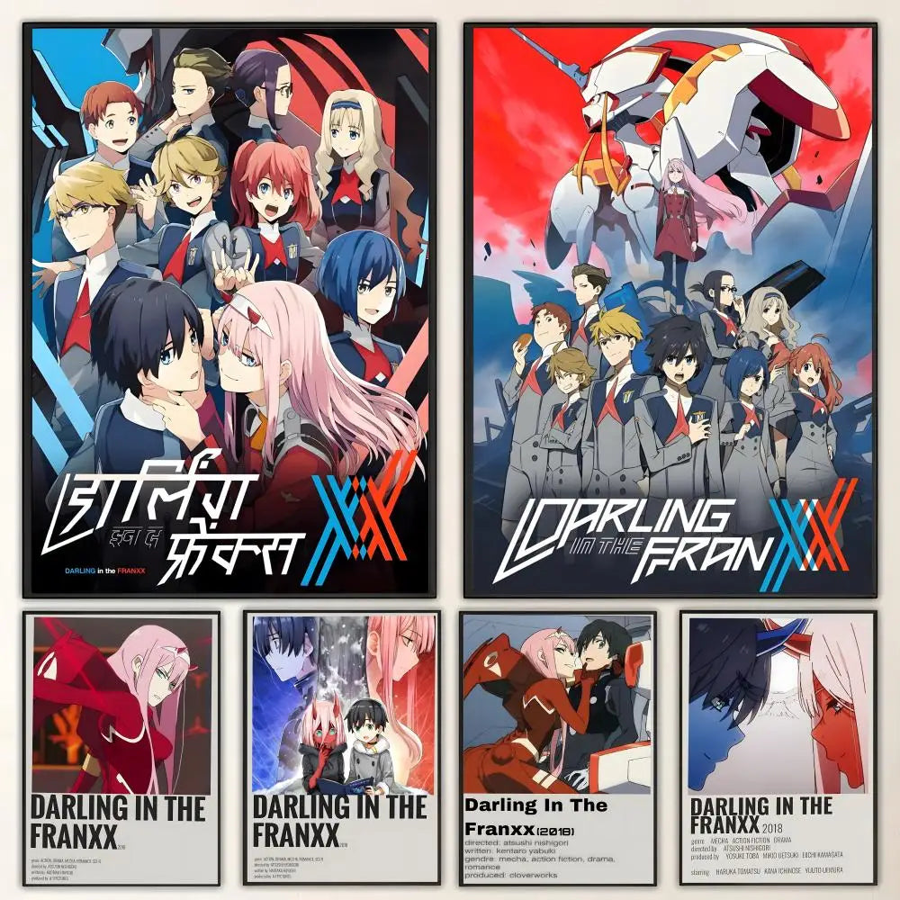 Darling in the Franxx Anime Poster HD Waterproof Wall Art