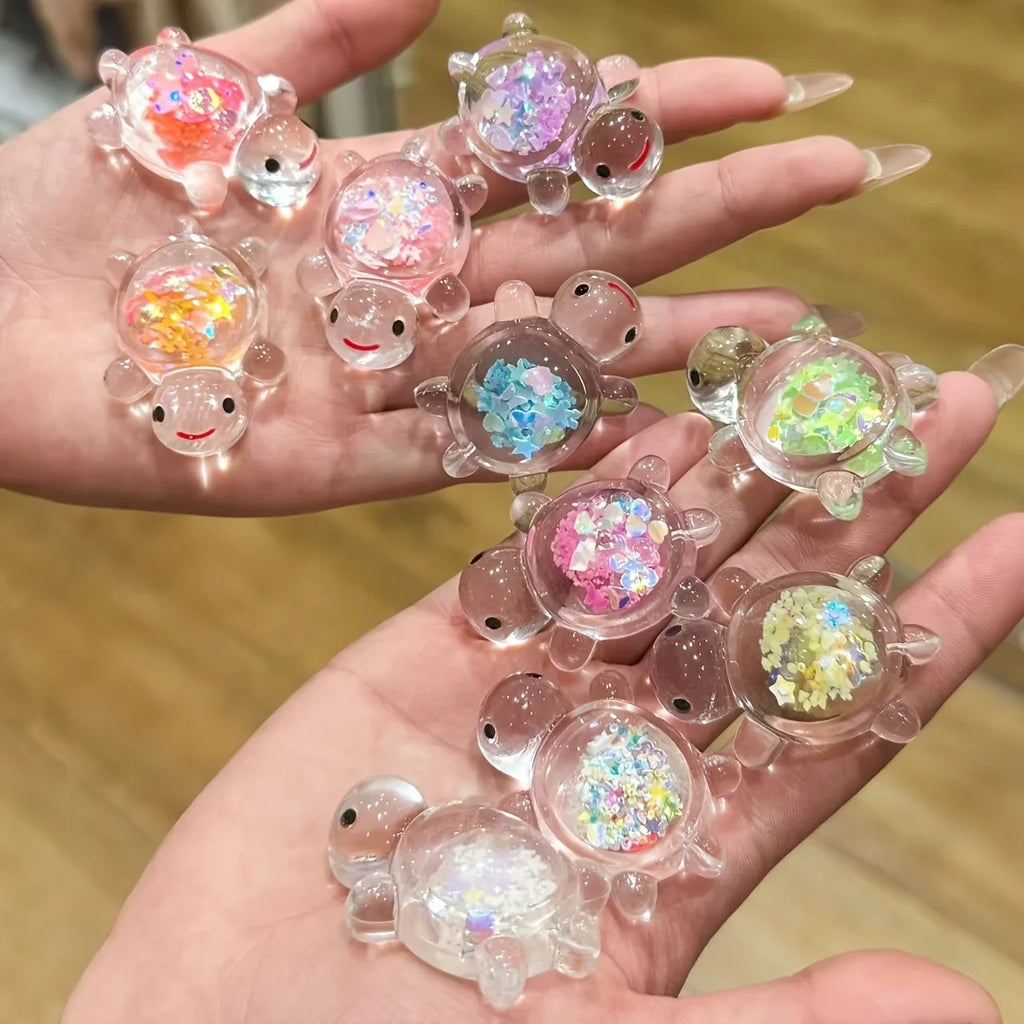 Glow in the Dark Mini Turtle Figurines – 10/30pc Resin Set
