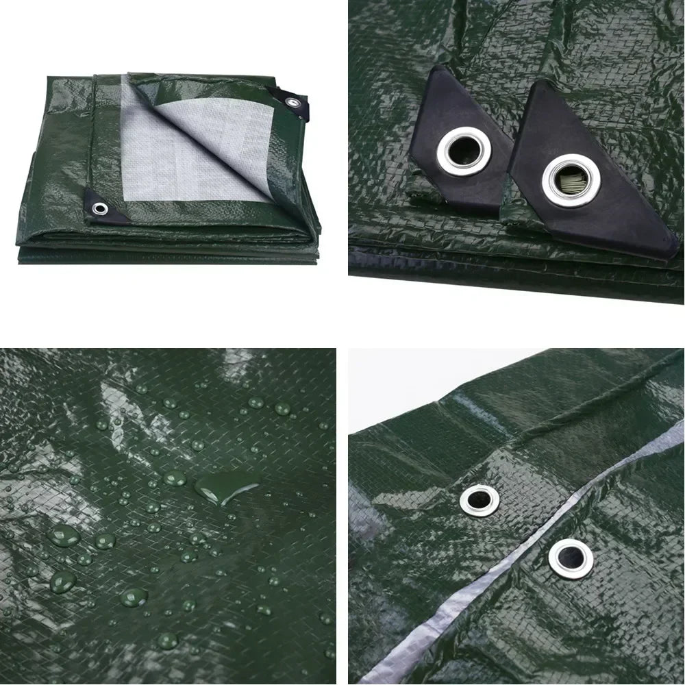 Heavy Duty Waterproof Tarp UV Resistant with Grommets | 5 Sizes