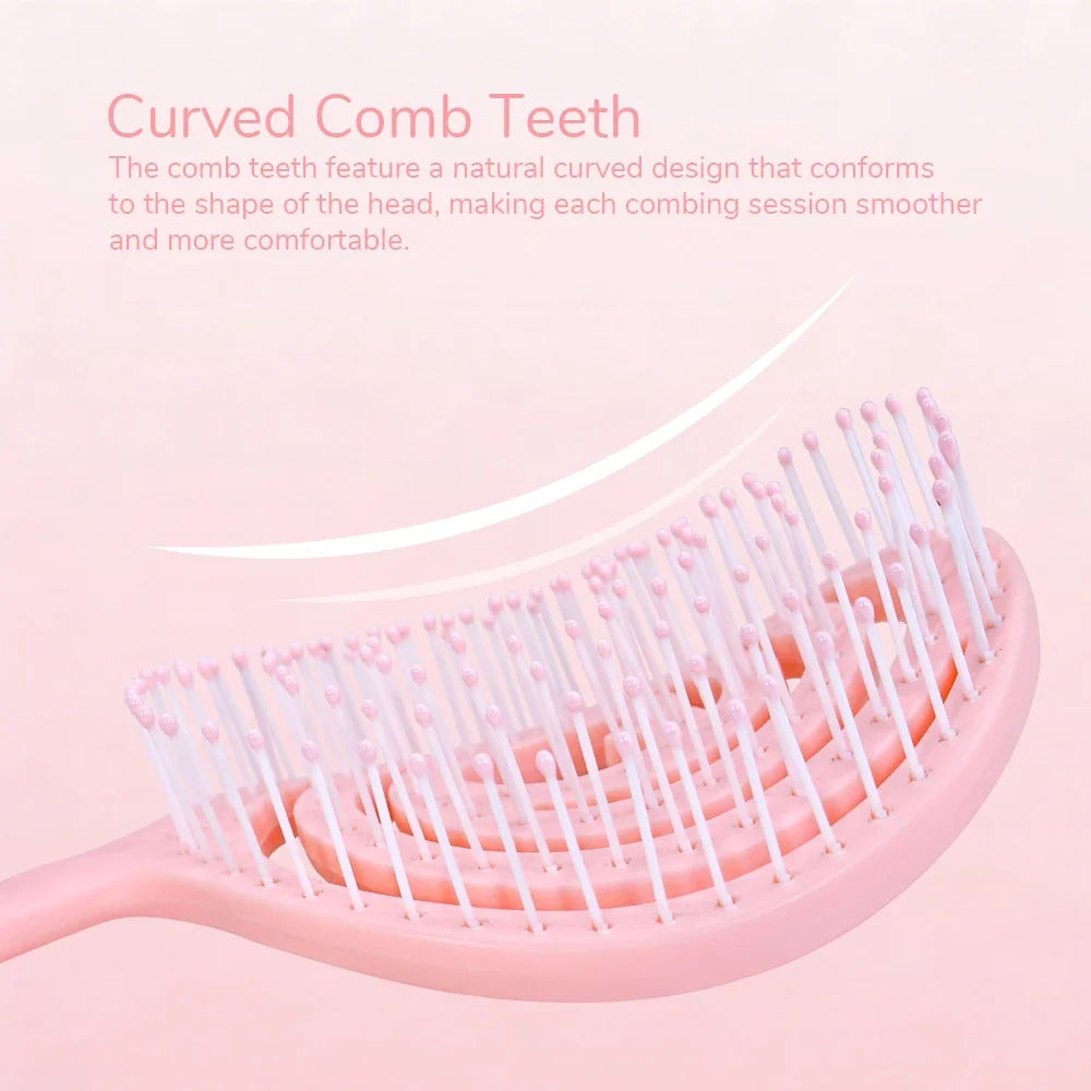 Sakura Pink Hair Brush Set – Round, Spiral & Paddle Brush