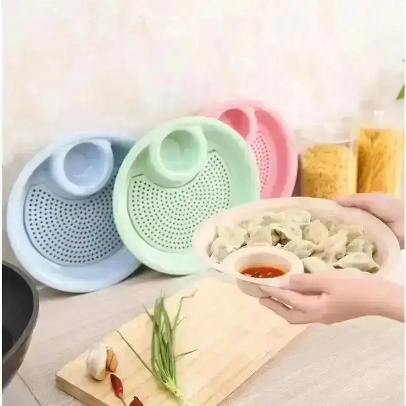 Double Layer Dumpling Drain Plate – Fruit & Veggie Draining Tray