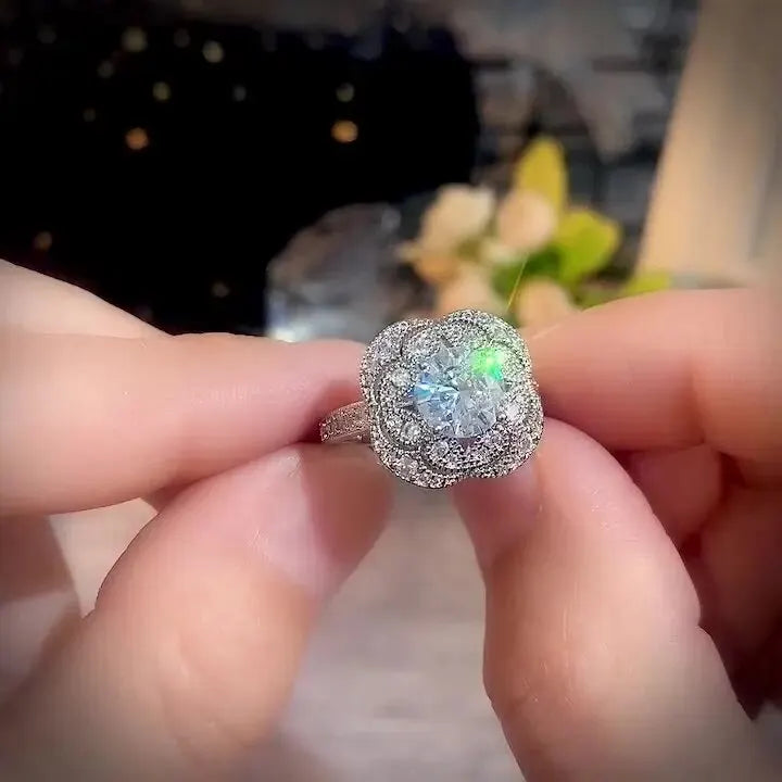 925 Silver CZ Diamond Bridal Ring Set | Women's Wedding Rings