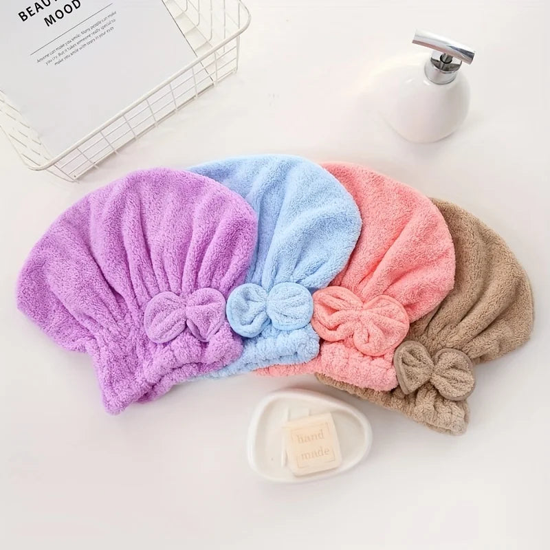 Microfiber Hair Drying Cap – Soft, Fast-Drying Turban Wrap