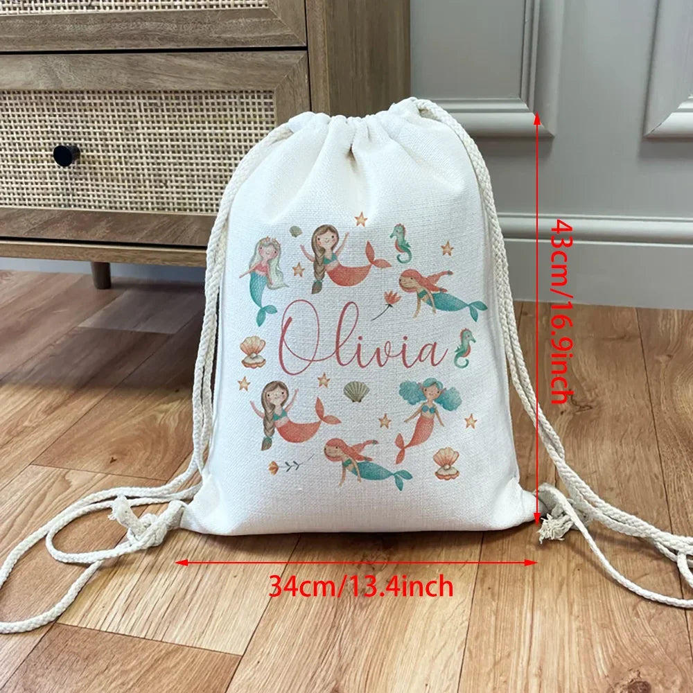 Personalized Kids Drawstring Backpack | Gym, Party & School Bag