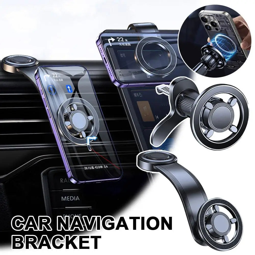 Magnetic Car Phone Holder – 17 Magnets, 360° Air Vent Mount