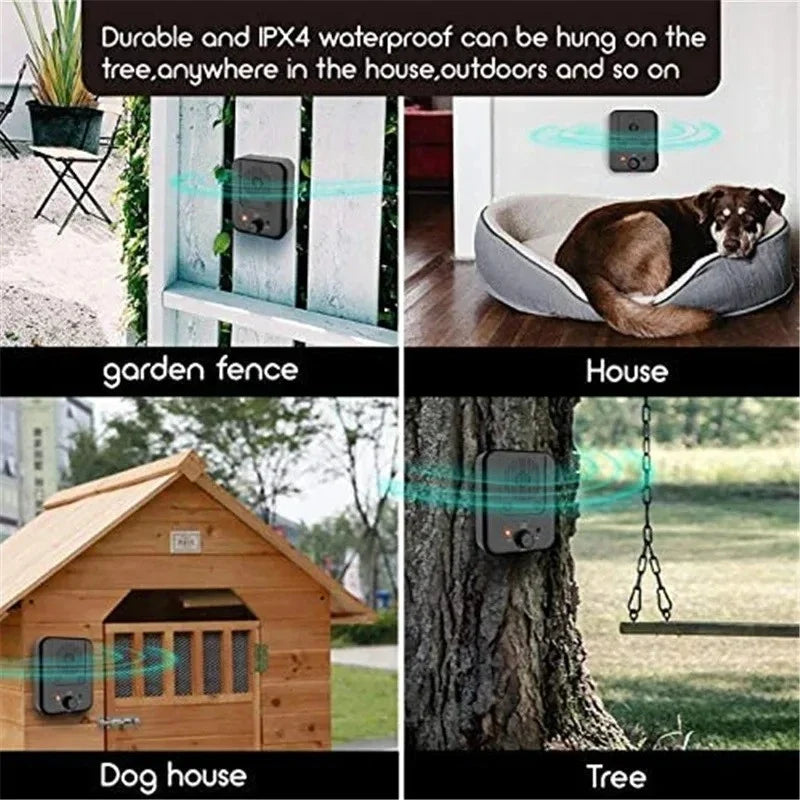 Ultrasonic Dog Bark Deterrent – 3-Level Outdoor Bark Control