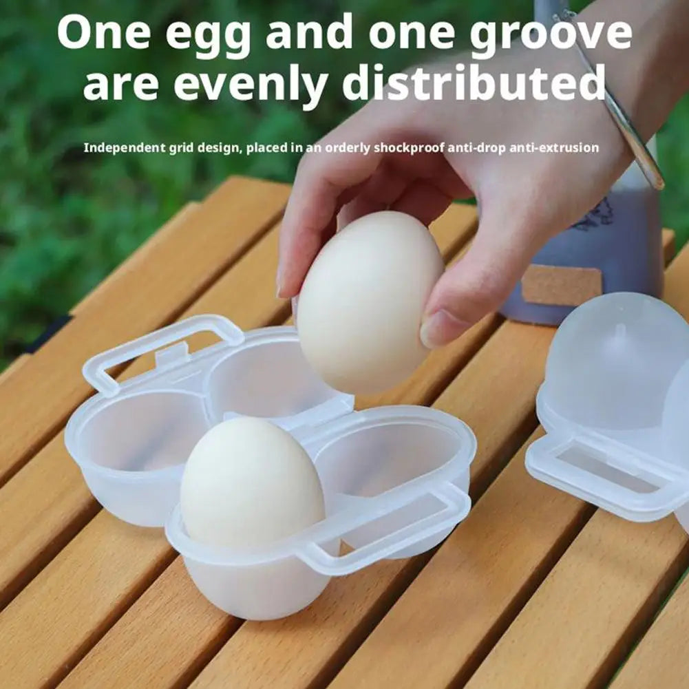Portable Camping Egg Holder 2-Grid Storage Case – 1/2/3 Pack