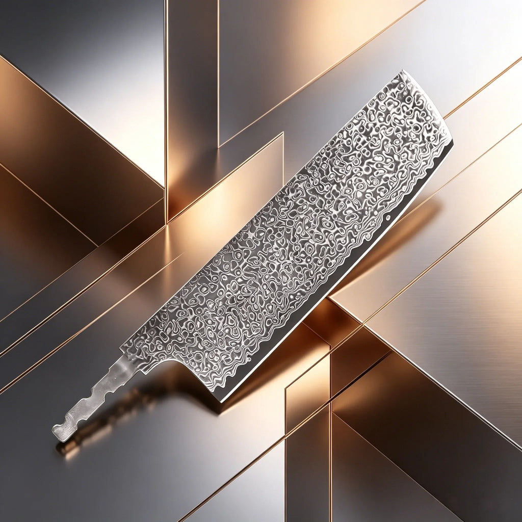 Hand Forged Damascus Steel Blank Blade – DIY Chef Cleaver
