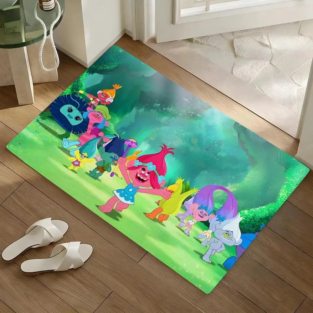 Cartoon Trolls Diatomite Bath Mat – Quick Dry & Non-Slip