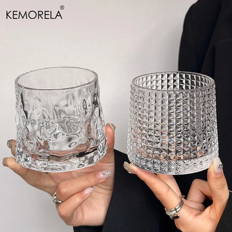 KEMORELA 300ml Retro Glass Cup – Coffee, Whiskey & Cocktails
