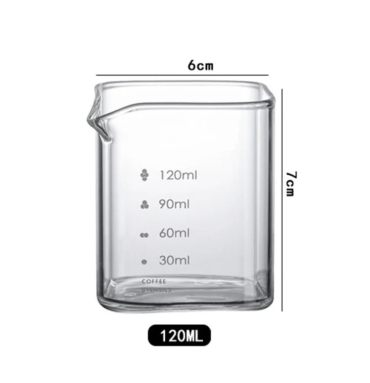 KEMORELA Glass Espresso Cup 90/120ml – Measuring Shot Glass