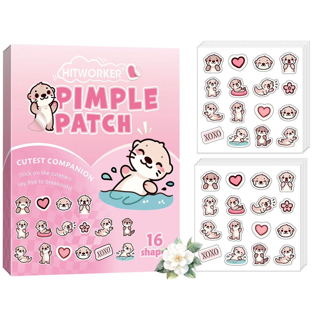 Cute Otter Hydrocolloid Pimple Patches | Blemish Stickers 32/160pc