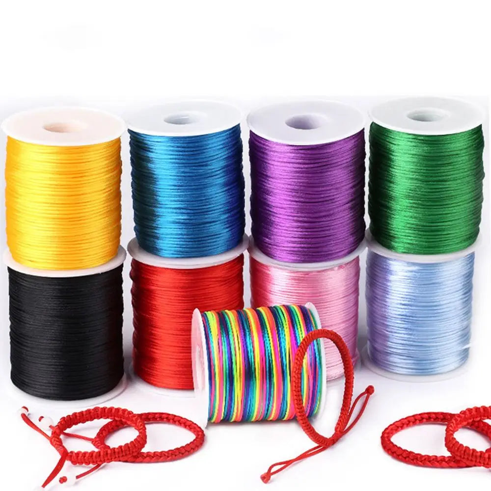 Satin Cord Silk Rope Braided Ropes Thread Paracord Linka Cordon