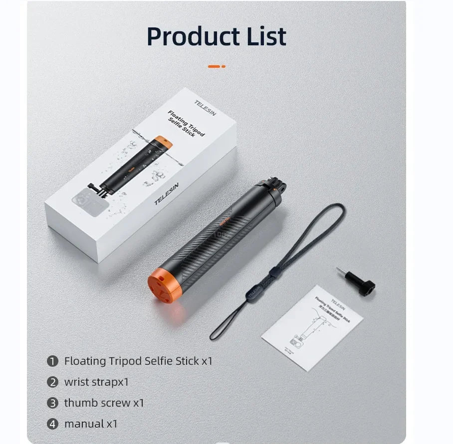 Floating Tripod Selfie Stick for GoPro, DJI & Insta360