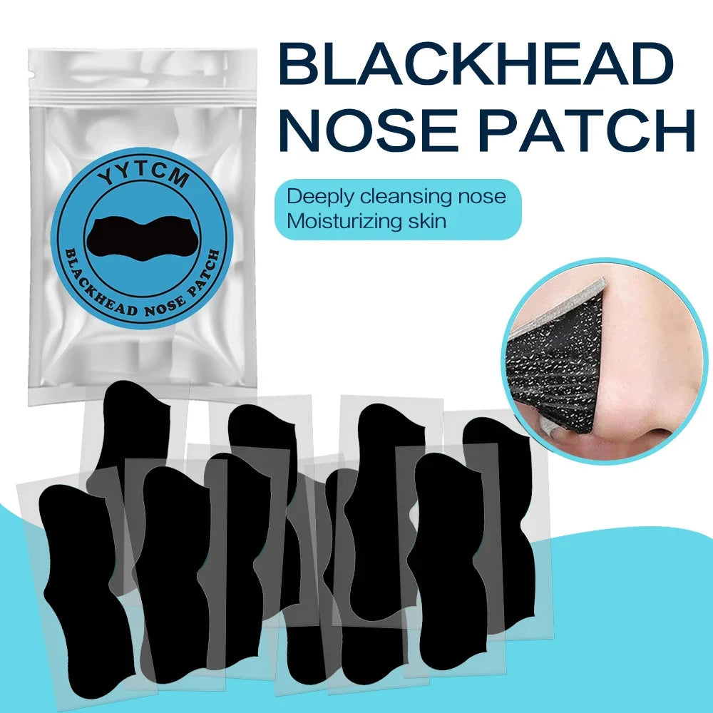 Bamboo Charcoal Nose Pore Strips – Deep Cleansing Blackhead Remover