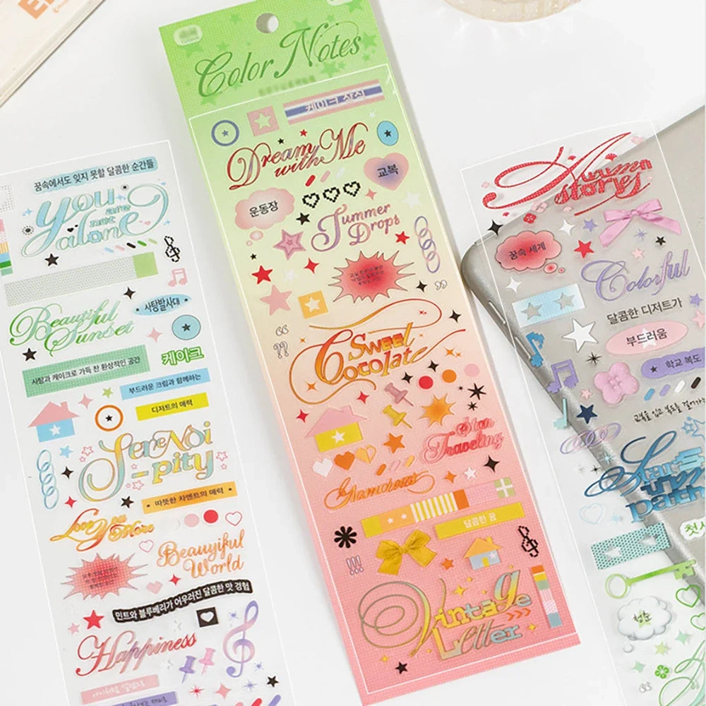 Notebook Series Stickers Korean Basic Versatile Small Elements
