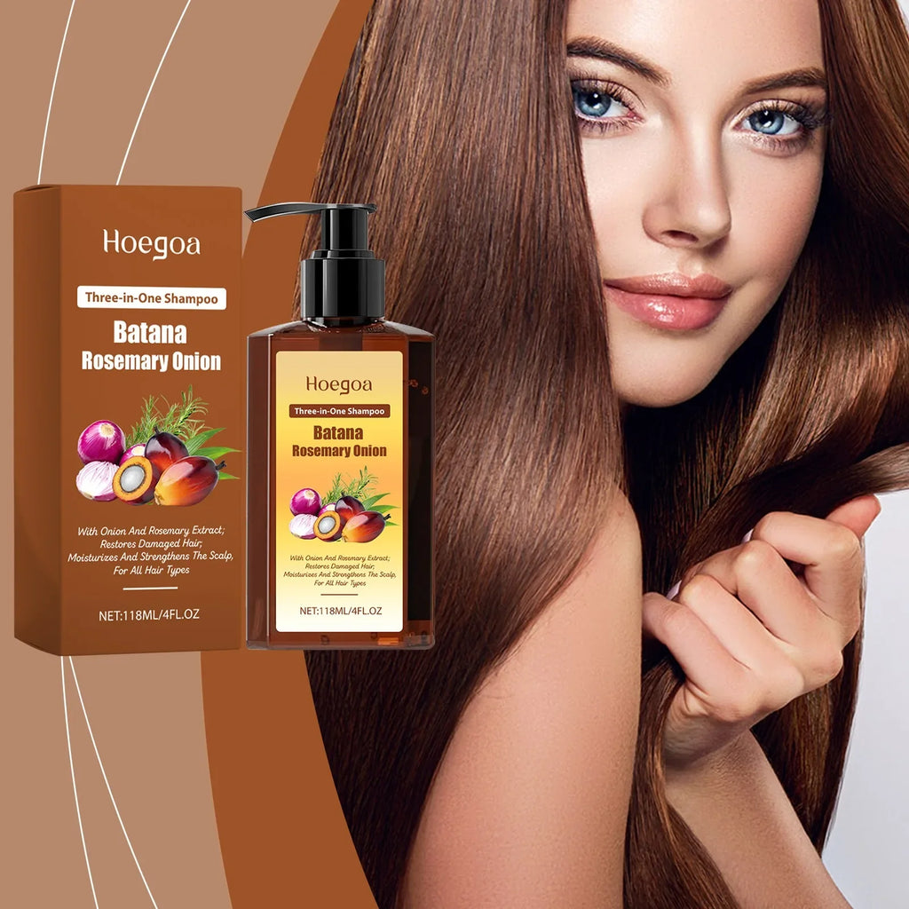 HOEGOA 3-in-1 Batana Rosemary Onion Shampoo – Dandruff & Growth