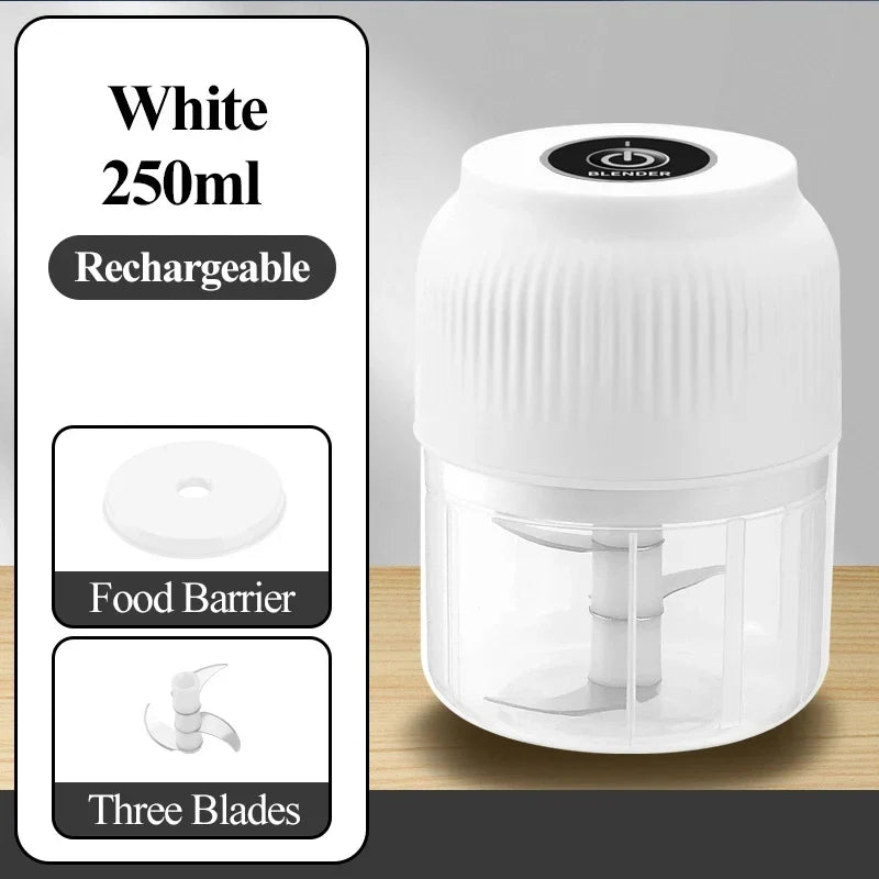 HOMEFISH 250ml Mini Electric Garlic & Vegetable Chopper