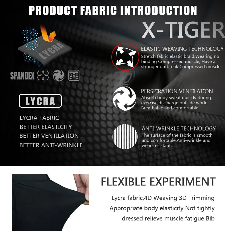 X-TIGER Men's Gel Padded Cycling Shorts – MTB & Road Bike