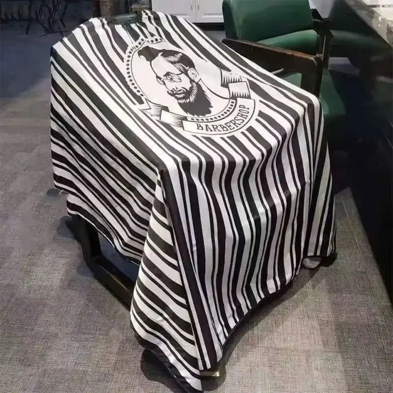 Striped Hair Cutting Cape | Salon Barber Apron for Adults