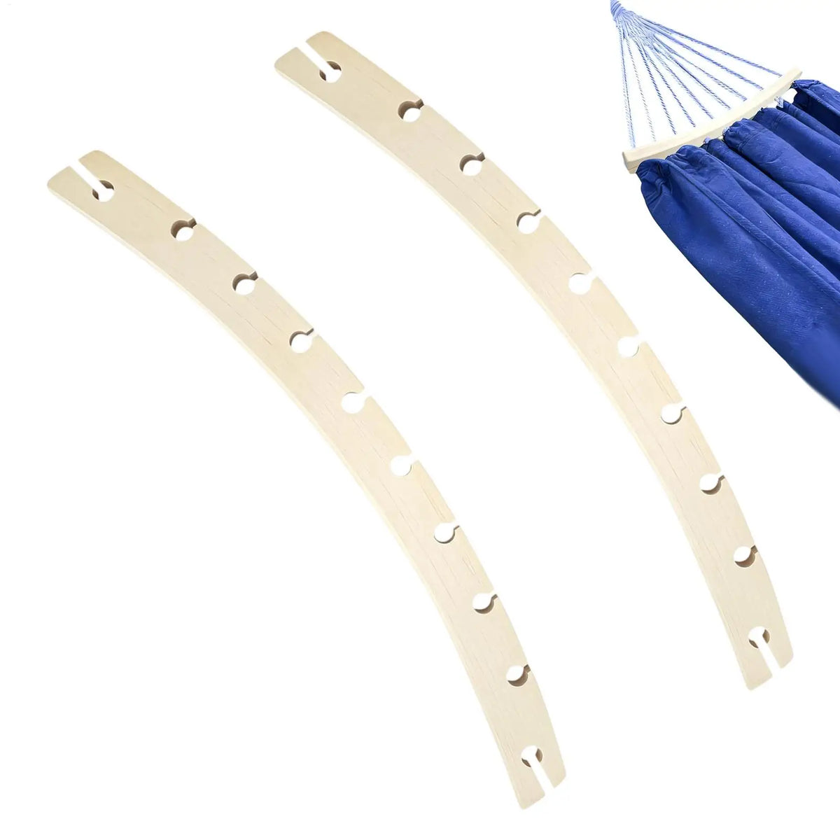 Wooden Hammock Spreader Bars 2-Pack | 10-Hole 40cm Crossbars