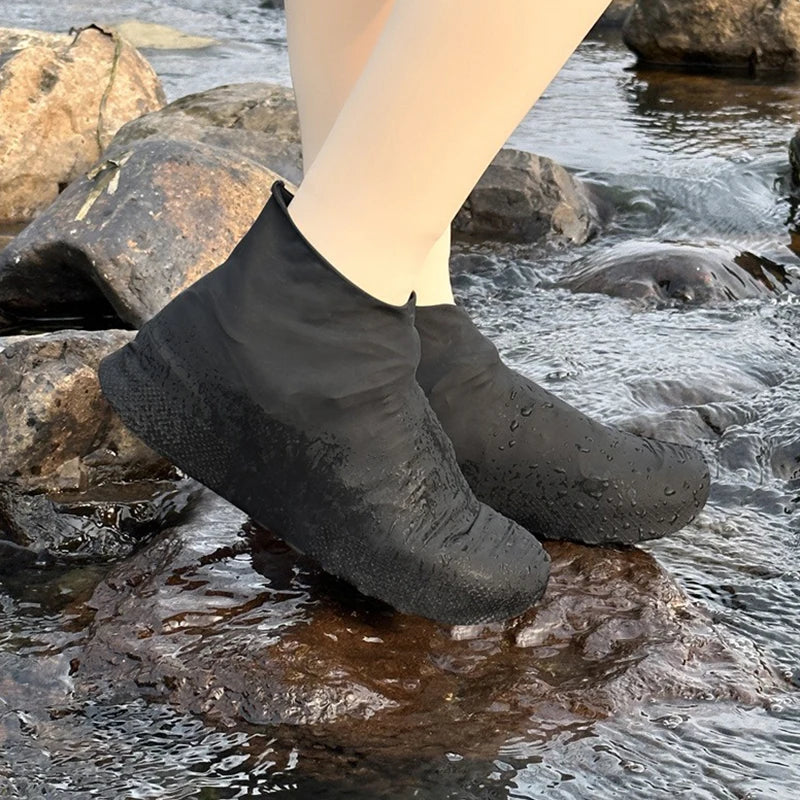 Latex Waterproof Shoe Covers – Non-Slip Reusable Rain Overshoes