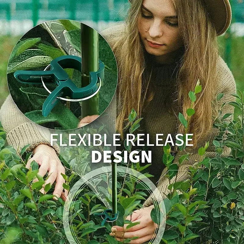 Reusable Plant Support Clips – Tomato, Vine & Flower Garden Ties