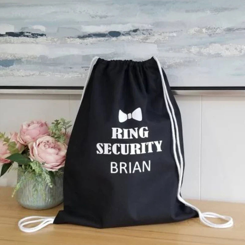 Personalized Ring Security Backpack | Custom Name Wedding Gift