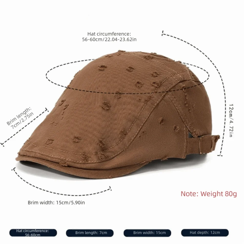 Adjustable Cotton Beret Hat – Unisex Painter Newsboy Cap