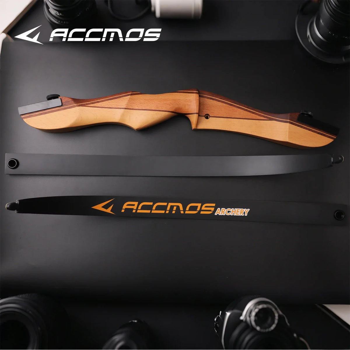 ACCMOS Recurve Bow Wooden 16-40lbs Fiberglass Limbs Outdoor Archery