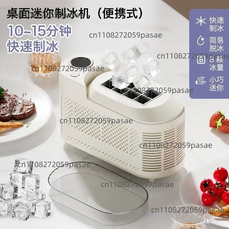Portable Desktop Ice Cube Maker – Automatic Bullet Ice Machine