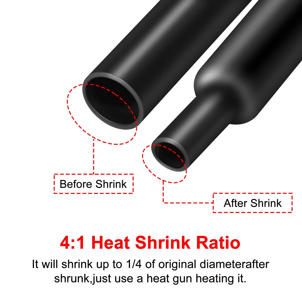 Dual Wall Adhesive Heat Shrink Tubing 4–20mm | 4:1 Ratio