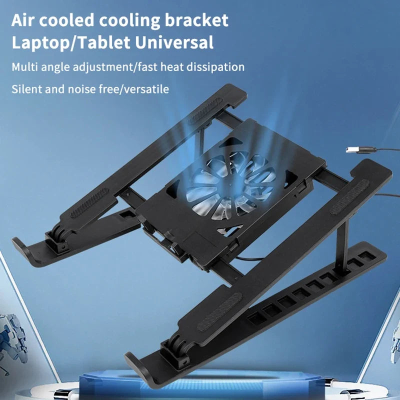 Foldable Laptop Cooling Stand with Fan – Portable Notebook Riser