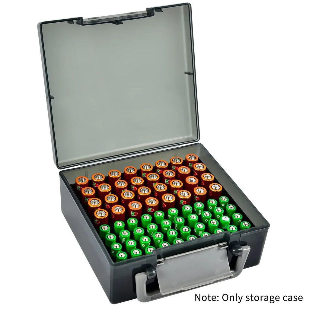 Battery Organizer Case – Holds 72 AA & AAA Batteries