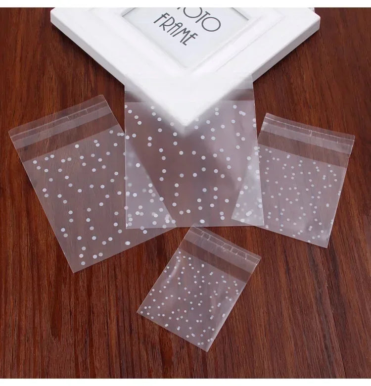 100pcs Christmas Self-Adhesive Candy Treat Bags – Party Packaging