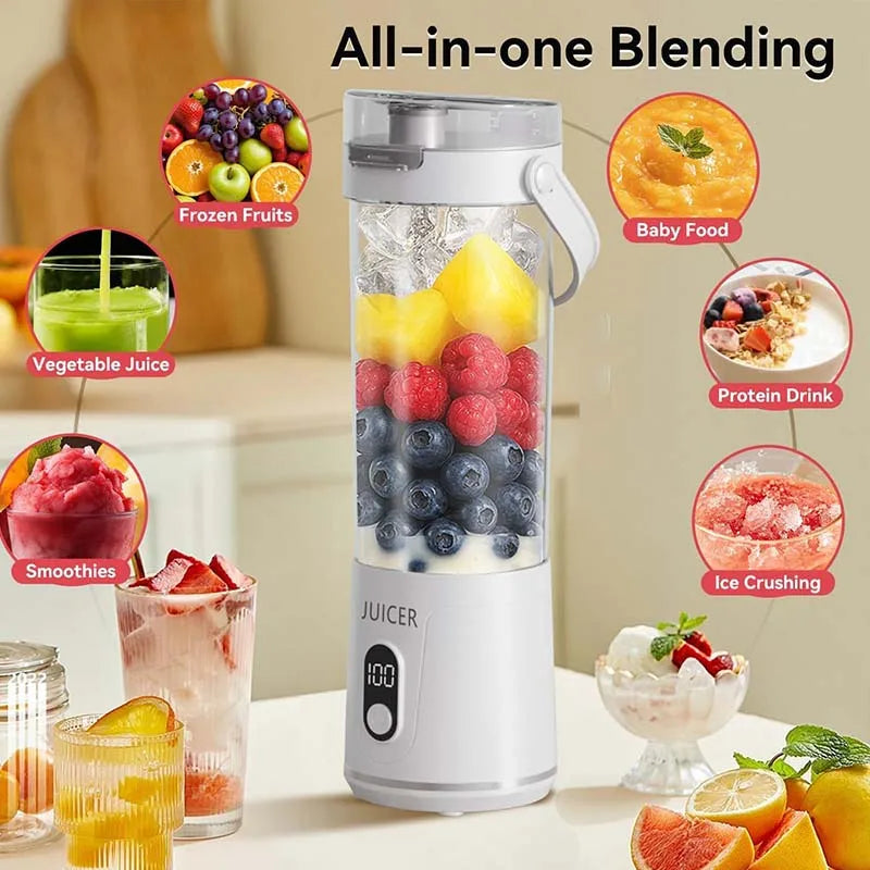 Portable Wireless Personal Blender | USB-C, 600ml, BPA-Free
