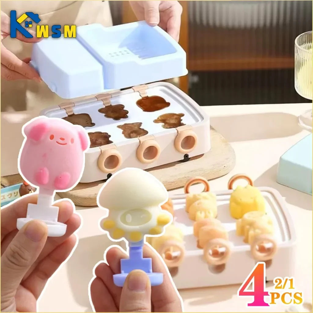 Kids Silicone Popsicle Mold – Cute Animal Boat Shape | BPA-Free