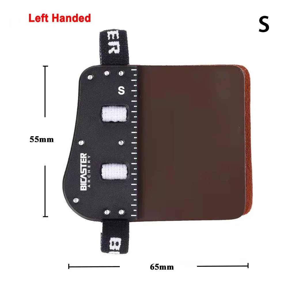 Archery Finger Guards SP3 Barebow Tab LH RH Cowhide Aluminum Plate L