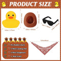 Car Rubber Duck Cowboy Cool Dashboard Ornament Sunglass Toy