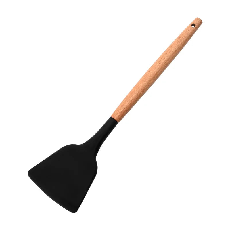 SHIBO Silicone Spatula Turner Set – Egg, Fish & Slotted Shovel